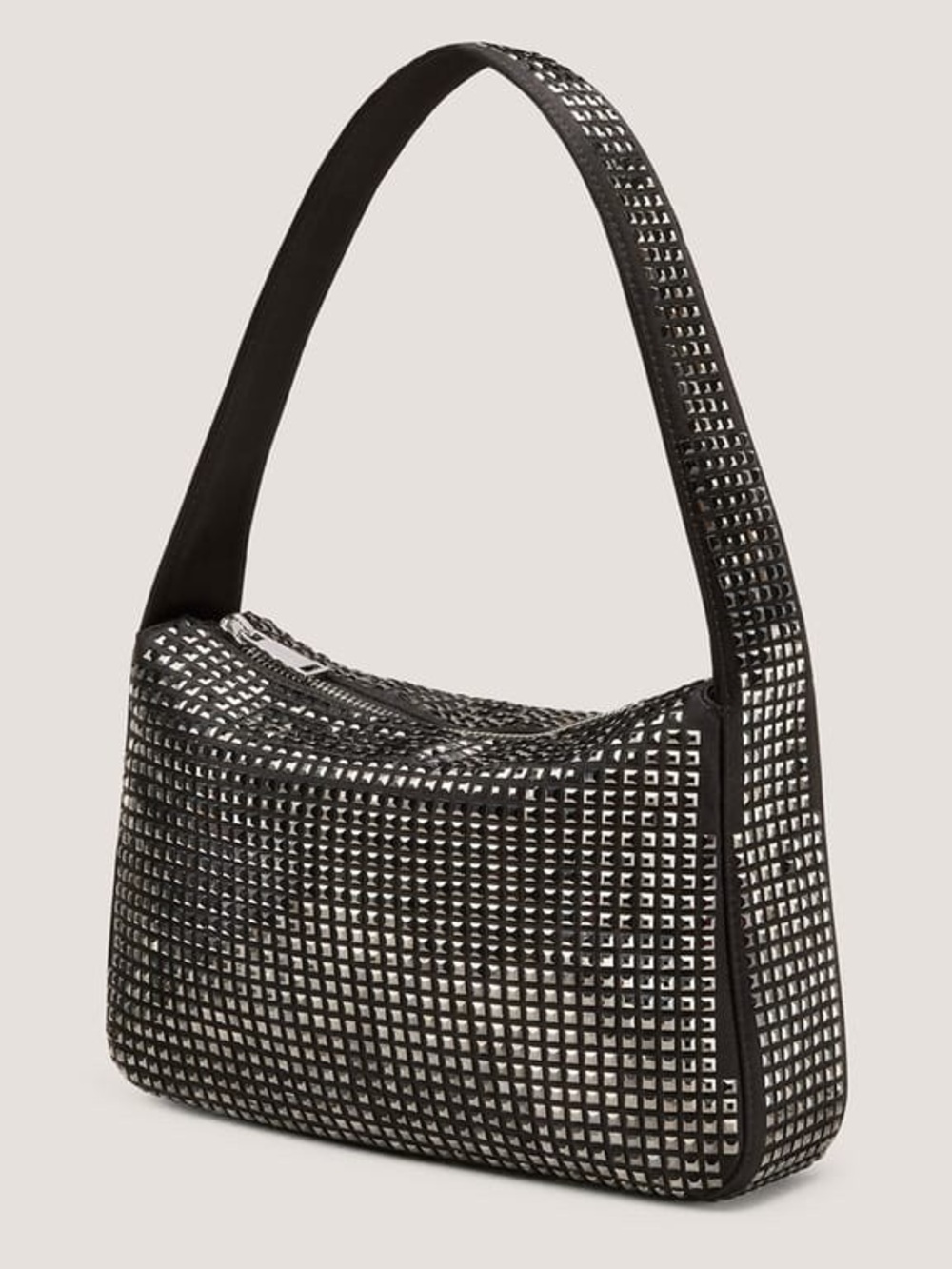 Stuart Weitzman: Black Studded Shoulder Bag - Picture 2 of 10